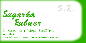 sugarka rubner business card